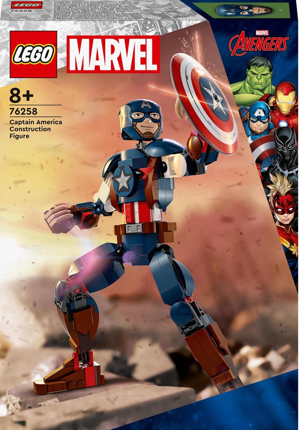 LEGO Super Heroes 76258 LEGO Super Heroes Figúrka Kapitána Ameriky 76258